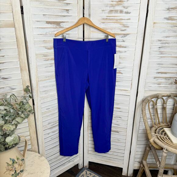 ATHLETA Women's PLUS Size 16 NWT Brooklyn Lined Pant Noble Blue Athletic Jogger - Picture 3 of 16